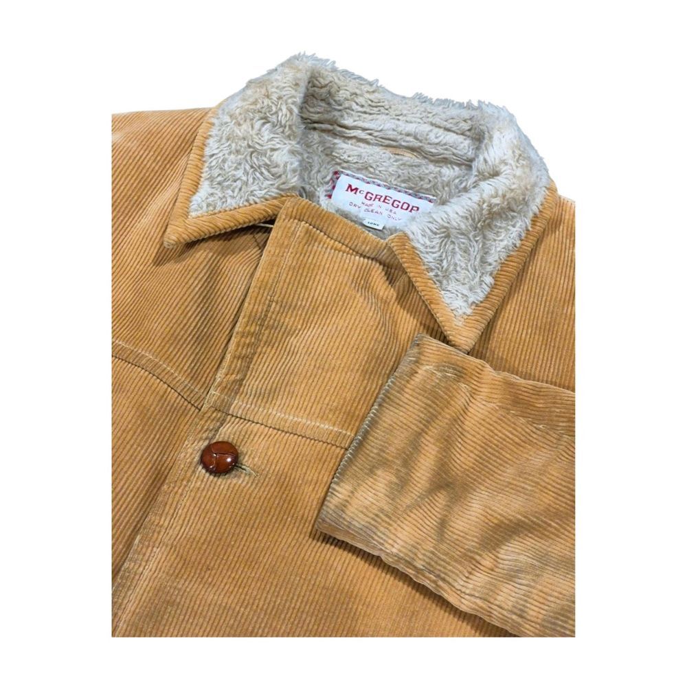 VTG McGregor Fleece Lined Corduroy Chore Coat Heavy Made In USA Men's 44 Long